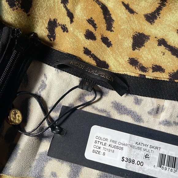 Kobi Halperin Kathy leopard chartreuse midi skirt - Picture 5 of 6